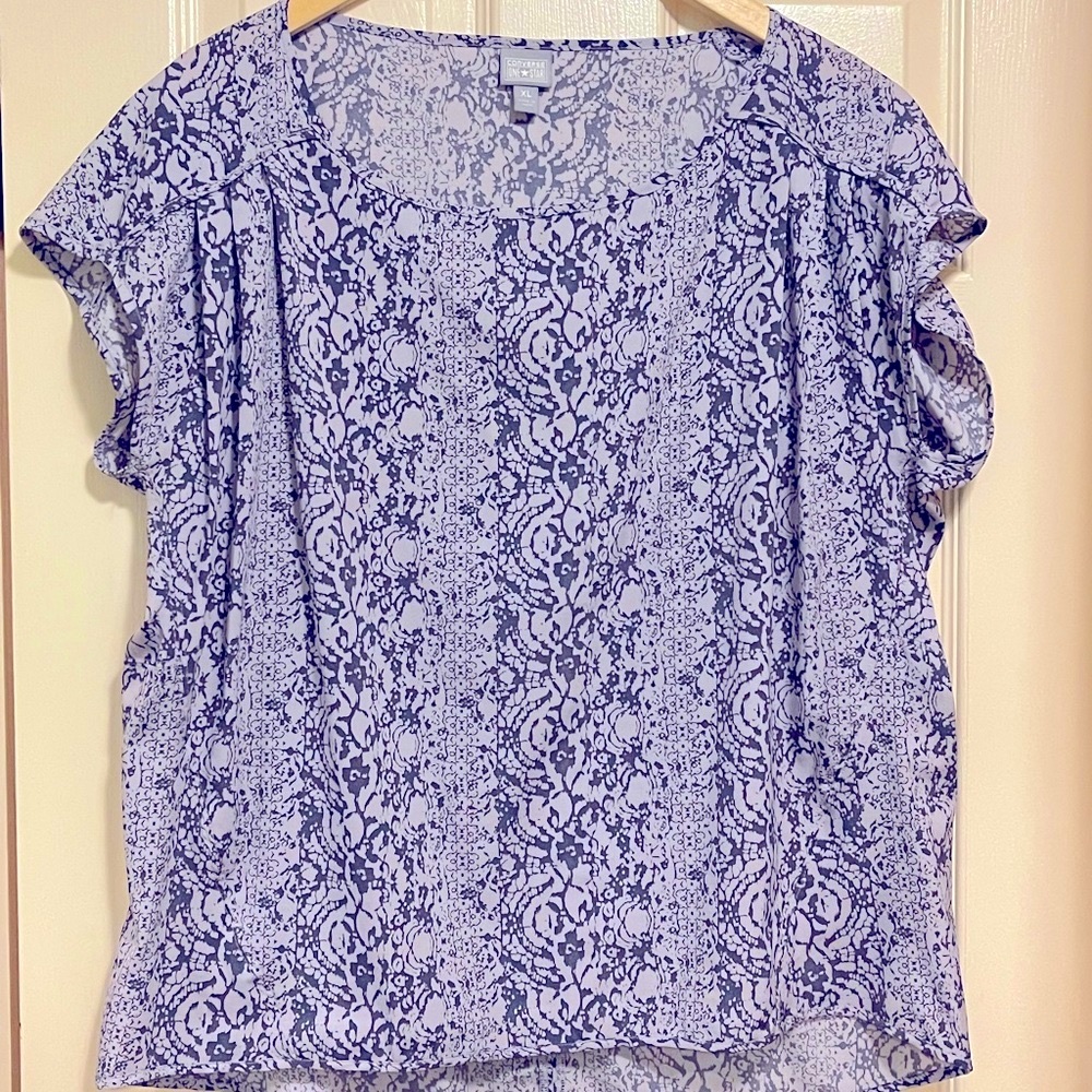 Converse One Star blouse/top, lilac/lavender hue
